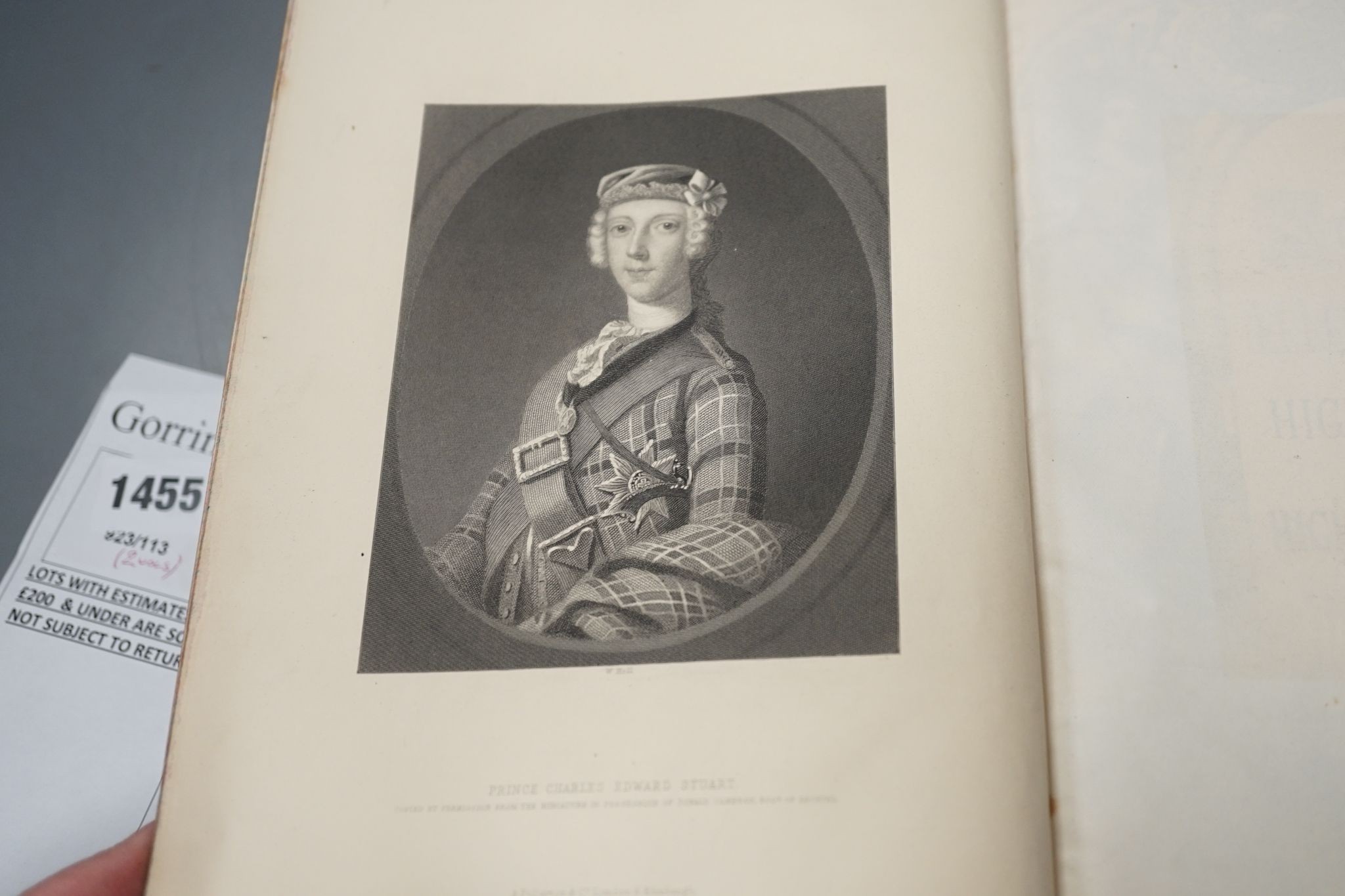 Keltie, John S. (editor) - A History of the Scottish Highlands, Highland Clans and Highland Regiments ... 2 vols, pictorial and printed titles, coloured and mounted cloth tartan plates